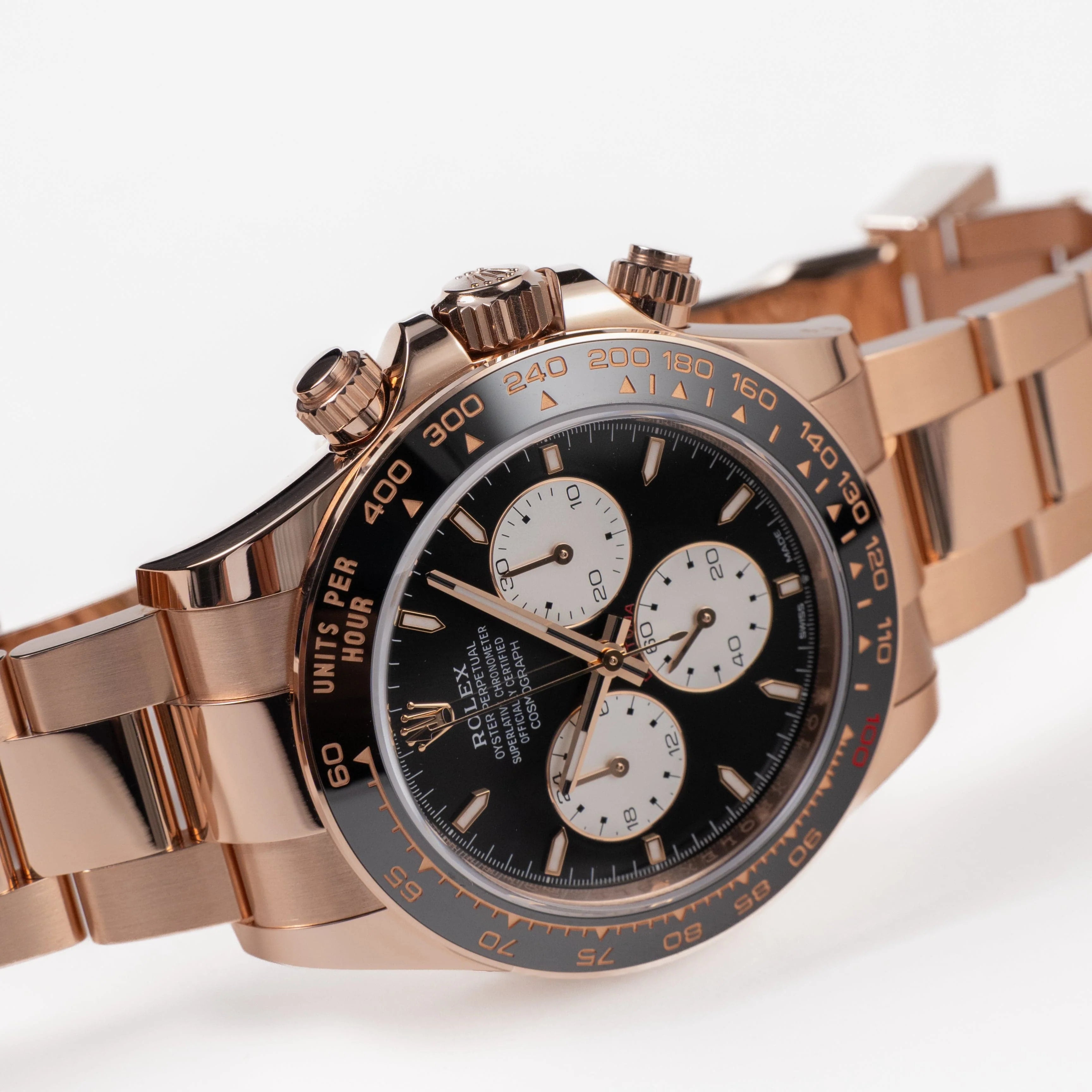 Luxury Swiss Watch | Automatic Movement | Black Dial with White Subdials | Stainless Steel Case & Bracelet