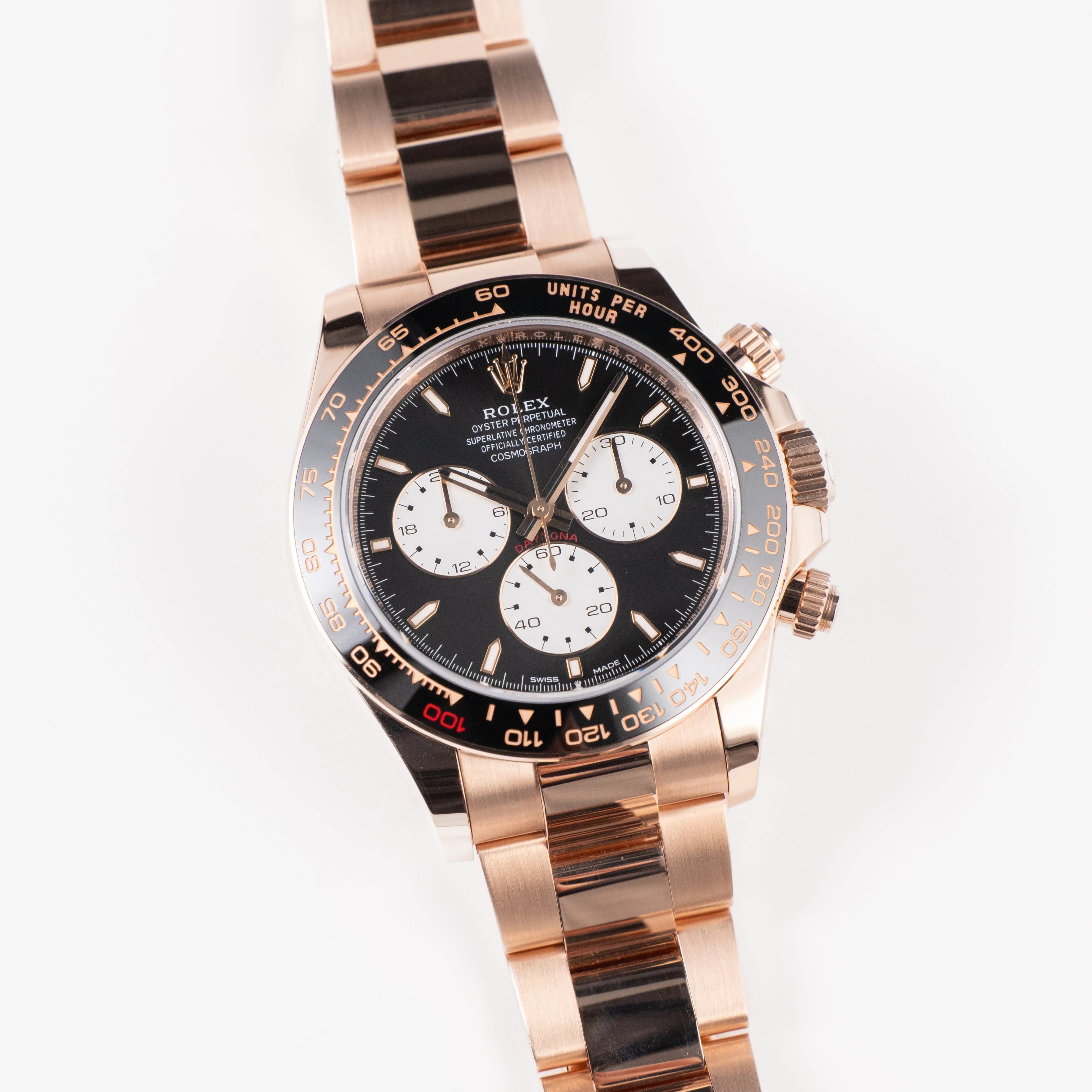 Luxury Swiss Watch | Automatic Movement | Black Dial with White Subdials | Stainless Steel Case & Bracelet