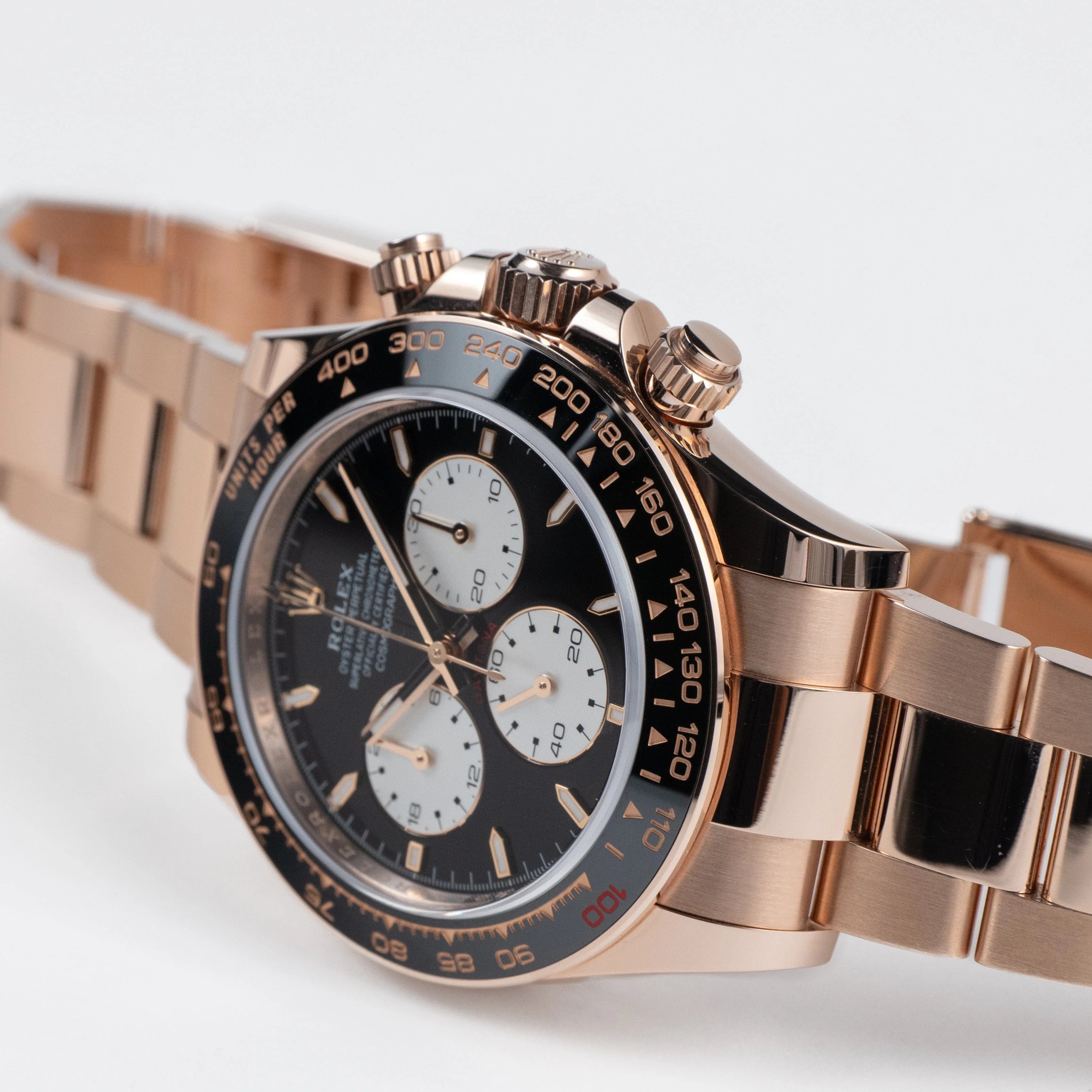 Luxury Swiss Watch | Automatic Movement | Black Dial with White Subdials | Stainless Steel Case & Bracelet