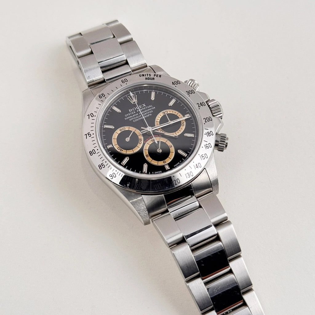 Luxury Swiss Watch | Automatic Movement | Black Dial | Tachymeter Bezel | Stainless Steel Case