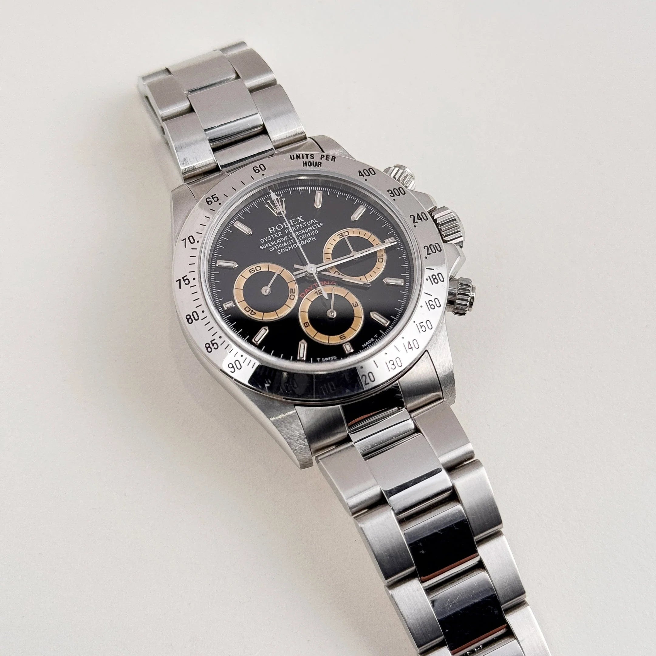 Luxury Swiss Watch | Automatic Movement | Black Dial | Tachymeter Bezel | Stainless Steel Case