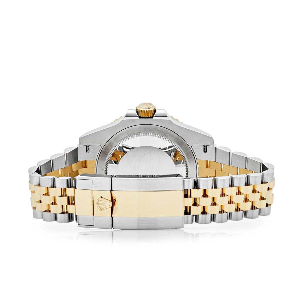 Luxury Swiss-Style Watch | GMT Automatic Movement | Stainless Steel Case | Black Dial with Black & Yellow GMT Bezel