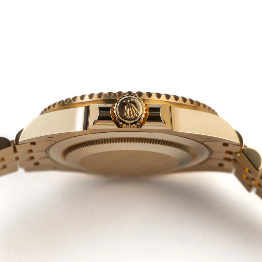 Luxury Swiss-Style Watch | GMT Automatic Movement | Stainless Steel Case | Black Dial with Black & Gold GMT Bezel