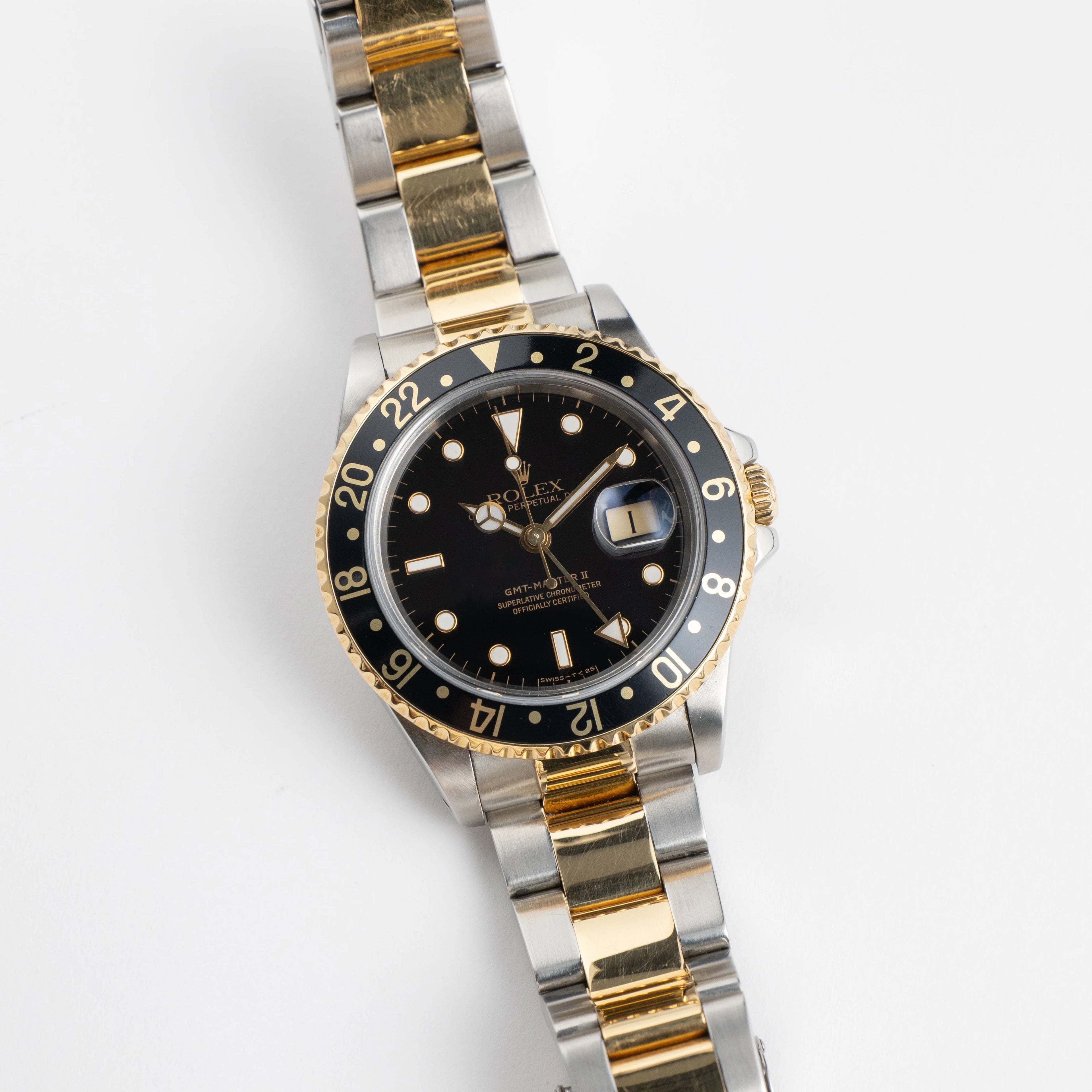 Luxury Swiss-Style Watch | GMT Automatic Movement | Stainless Steel Case | Black Dial with GMT Bezel