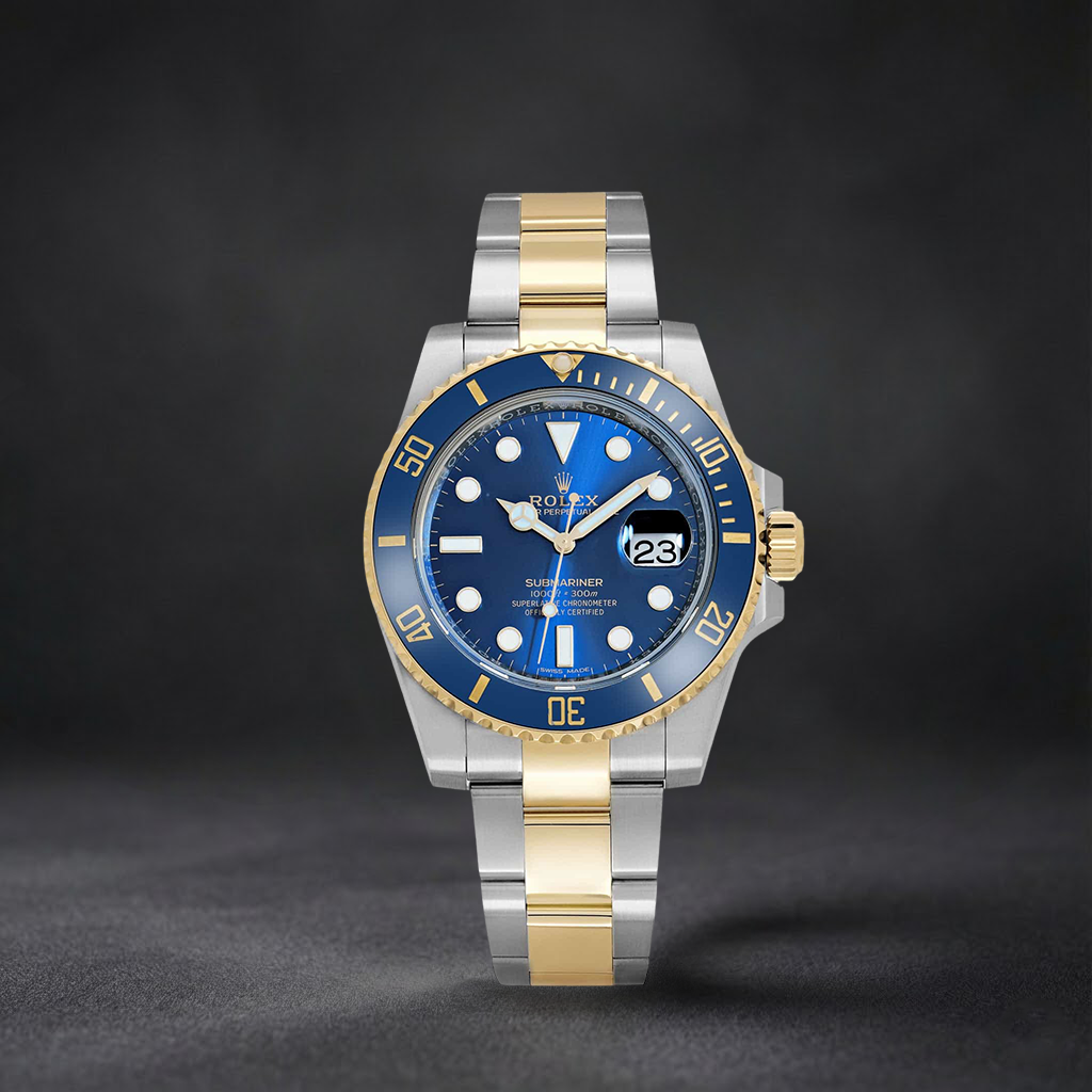 Luxury Swiss Watch | Automatic Movement | Blue Sunburst Dial | Luminous Hour Markers | Stainless Steel Bracelet