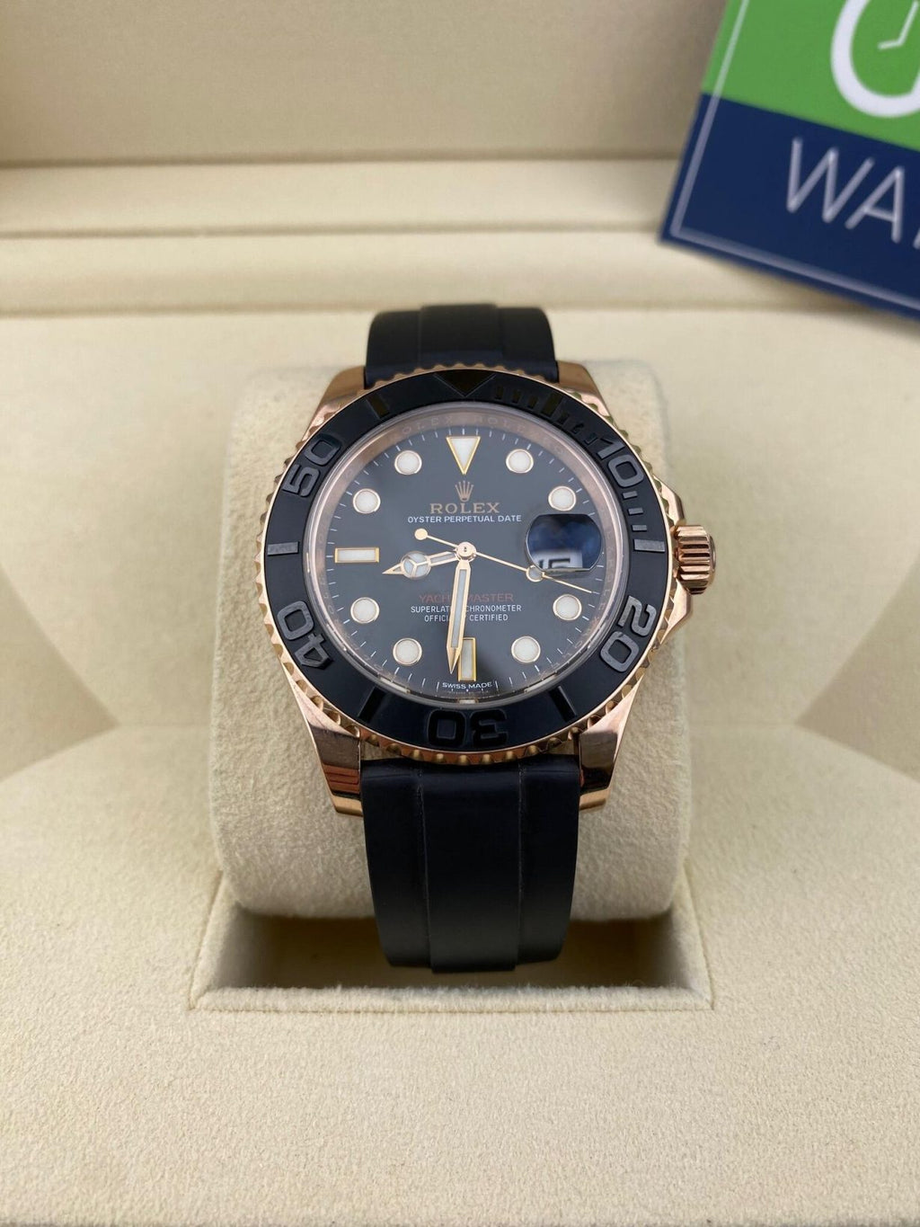 Luxury Swiss Watch | Yacht-Master 40 | Automatic | Black Dial | Black Rubber Strap | Rotatable Bezel