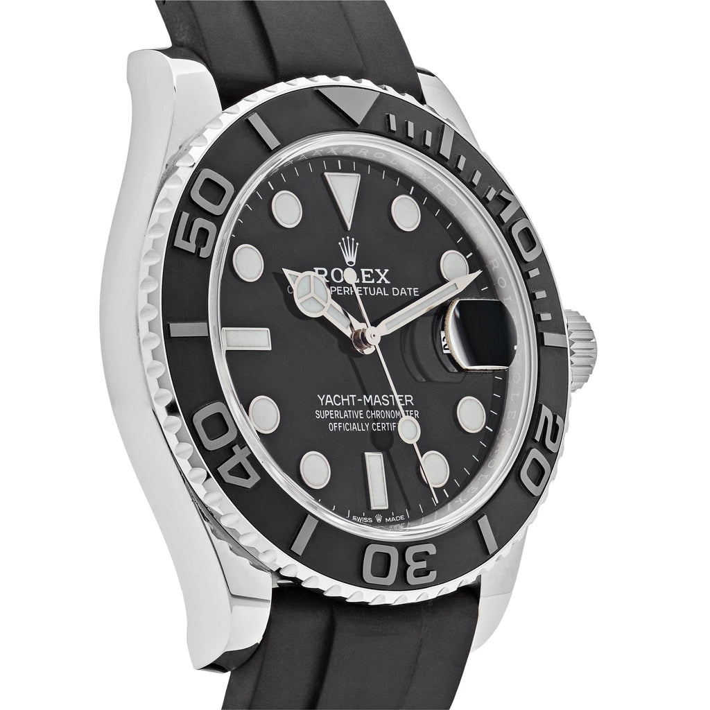 Luxury Swiss Watch | Automatic Movement | Black Dial with Luminous Hour Markers | Stainless Steel Case | Black Rubber Strap