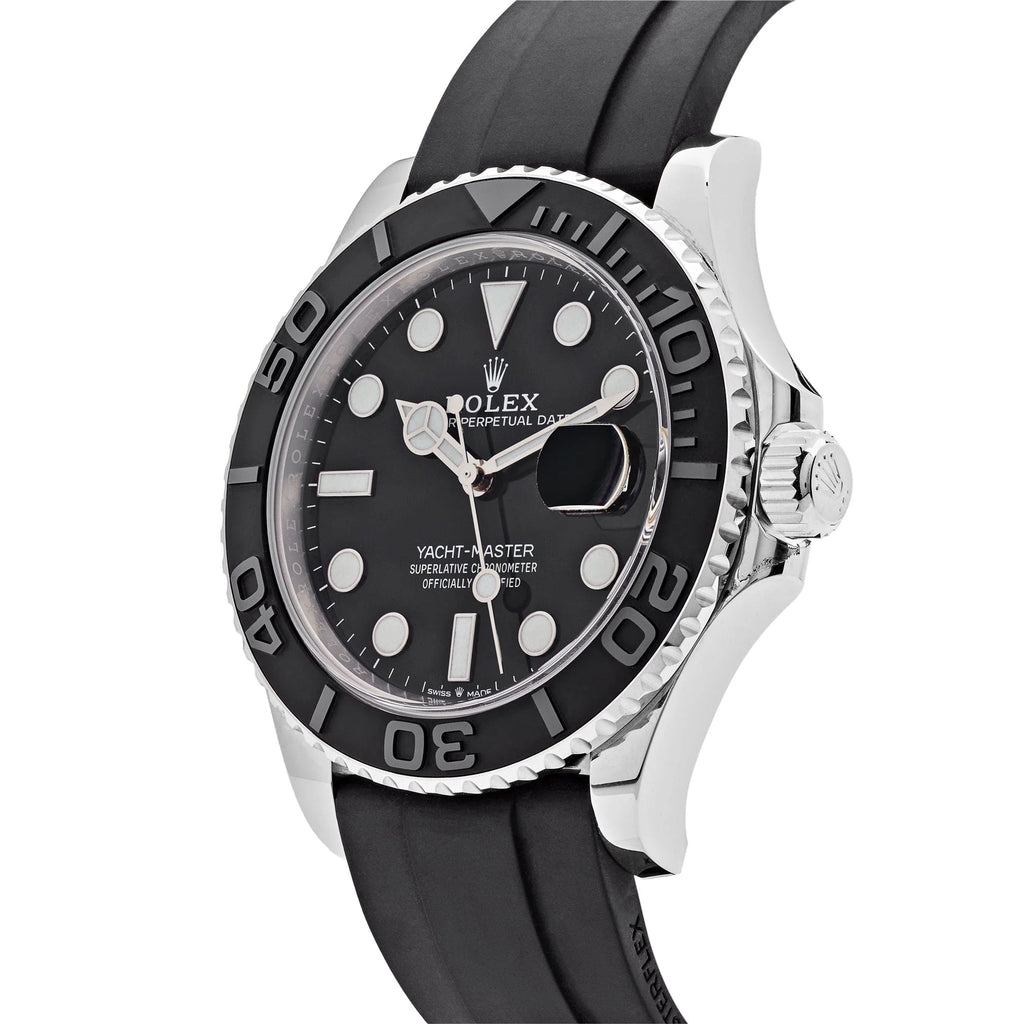 Luxury Swiss Watch | Automatic Movement | Black Dial with Luminous Hour Markers | Stainless Steel Case | Black Rubber Strap