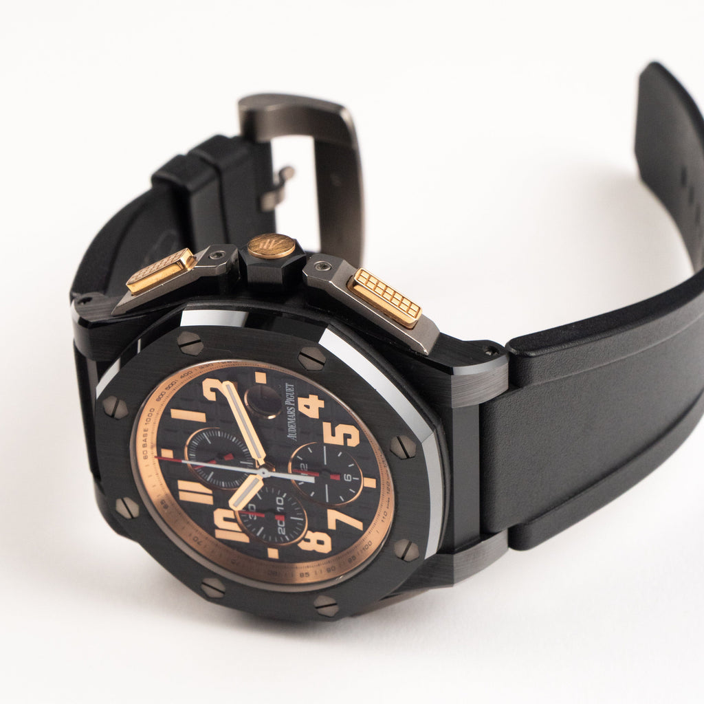 Luxury Swiss Watch | Automatic Movement | Black Multi-Subdial Dial | Black Case | Rubber Strap | Date Display