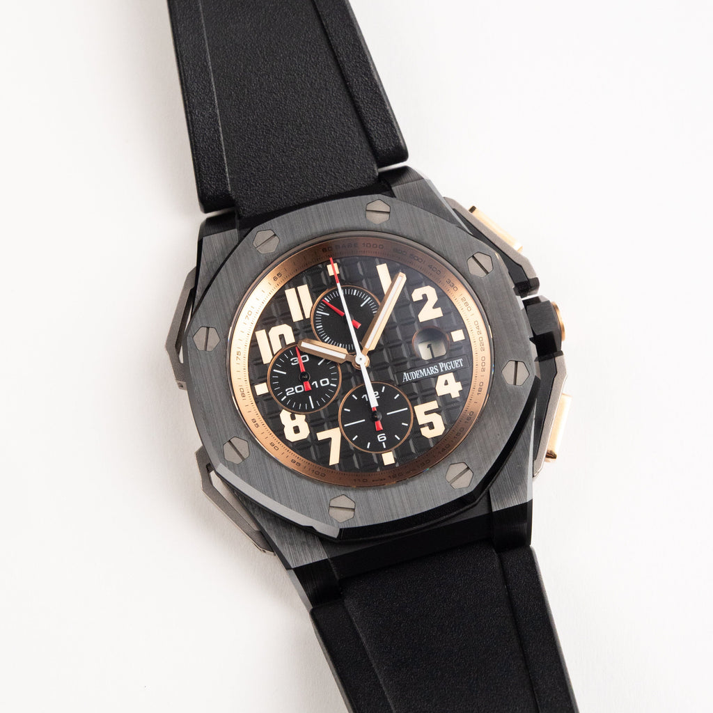 Luxury Swiss Watch | Automatic Movement | Black Multi-Subdial Dial | Black Case | Rubber Strap | Date Display