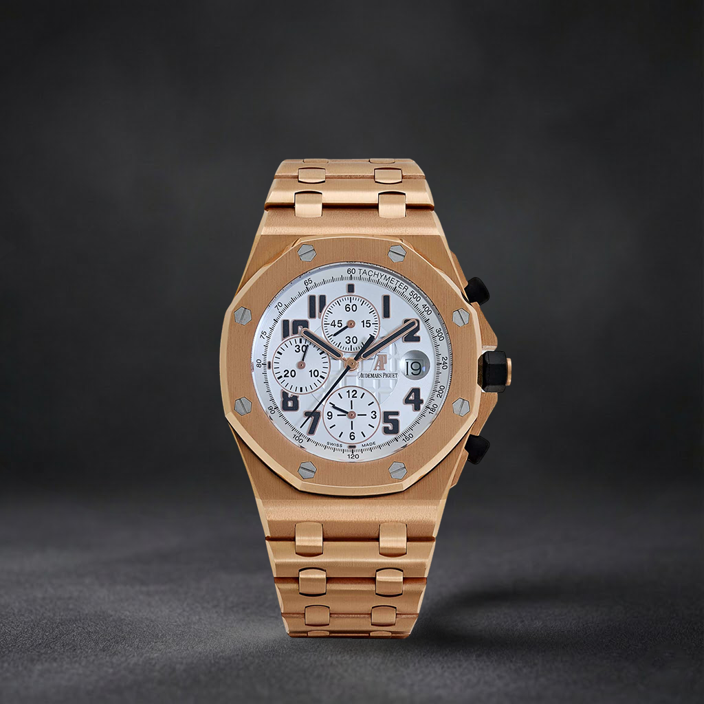 Luxury Swiss Watch | Automatic Movement | White Multi-Subdial Dial | Stainless Steel Case | Date Display | Tachymeter Scale