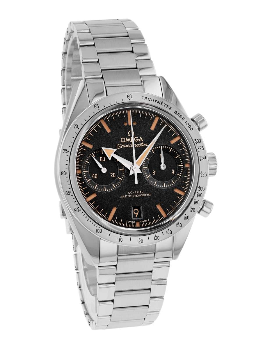 Swiss Luxury Watch | Automatic Watch | Vintage Black Dial | Tachymeter Bezel | Stainless Steel Bracelet