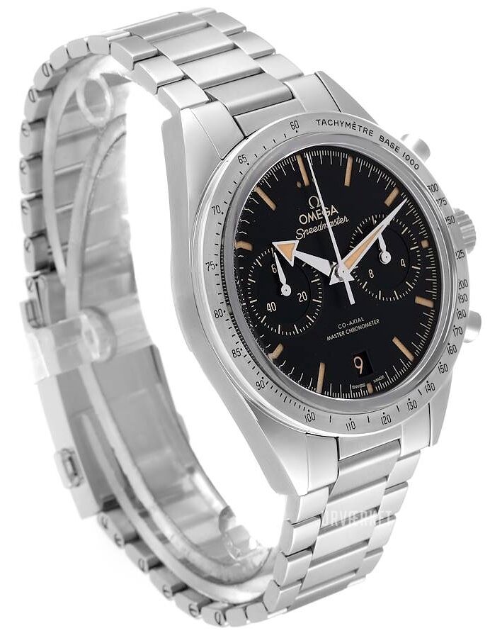 Swiss Luxury Watch | Automatic Watch | Vintage Black Dial | Tachymeter Bezel | Stainless Steel Bracelet