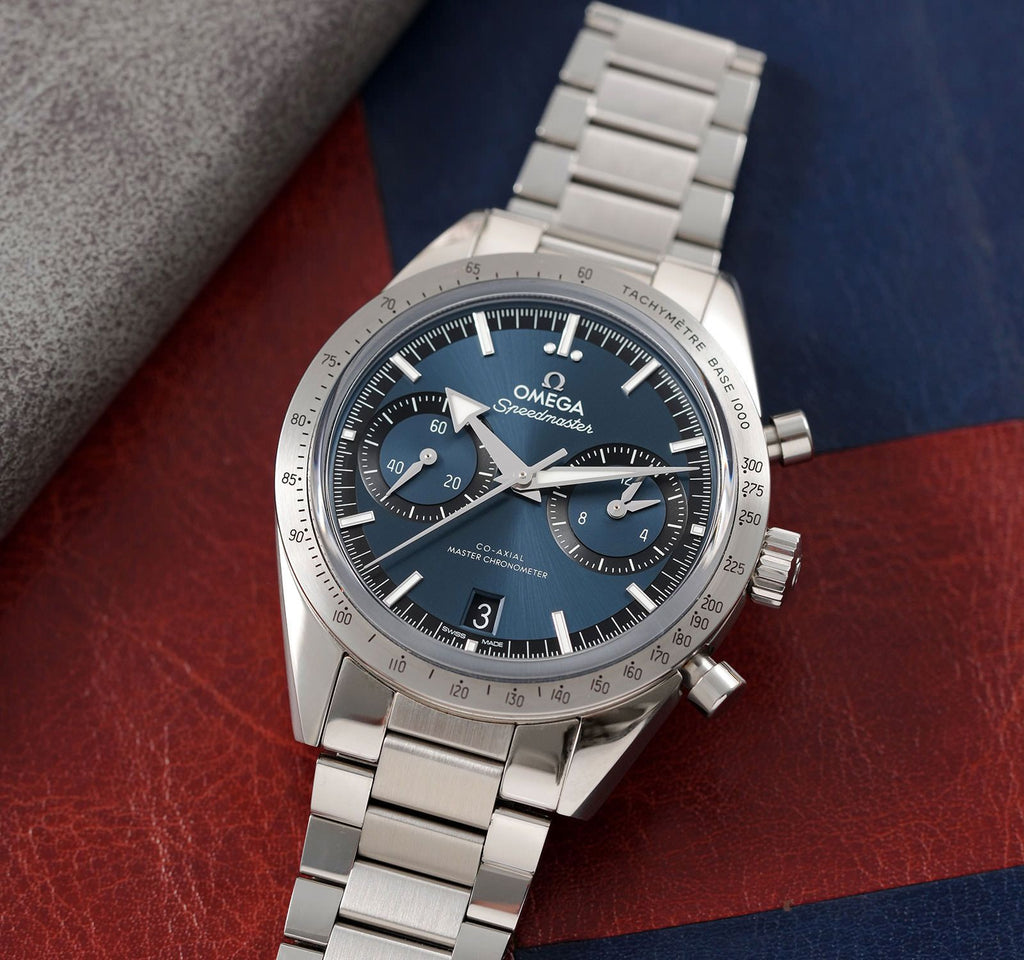 Swiss Luxury Watch | Automatic Watch |Blue Dial with Two Subdials | Tachymeter Bezel | Stainless Steel Bracelet
