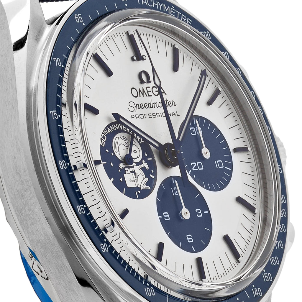 Swiss Luxury Watch | Automatic Watch |White Dial with Blue Subdials | Tachymeter Bezel | Three Subdials Layout