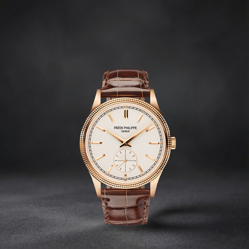 Luxury Swiss Watch | Automatic Movement | White Dial | Stainless Steel Case | Brown Leather Strap | Date Display